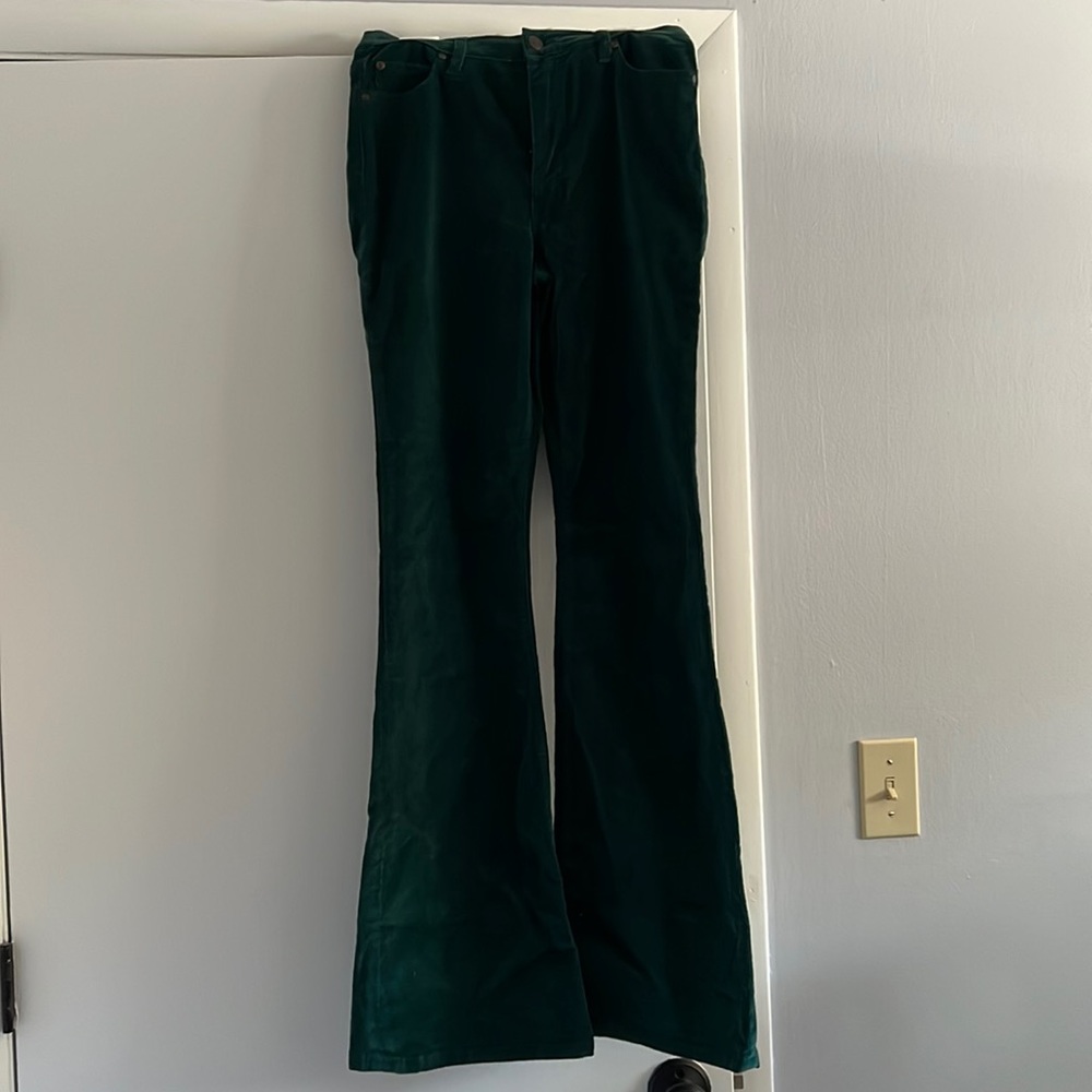 Altar’d state corduroy dark green flare jeans
